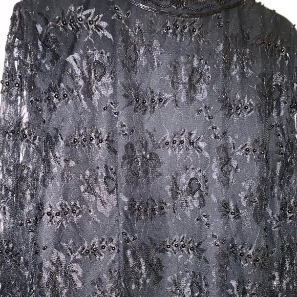 VINTAGE sequin lace blazer black size XL - Picture 12 of 12